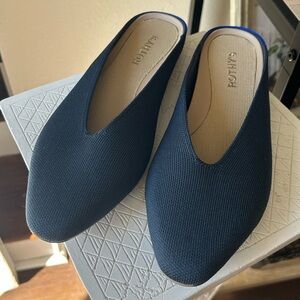 Navy Almond Shaped Rothy Flats